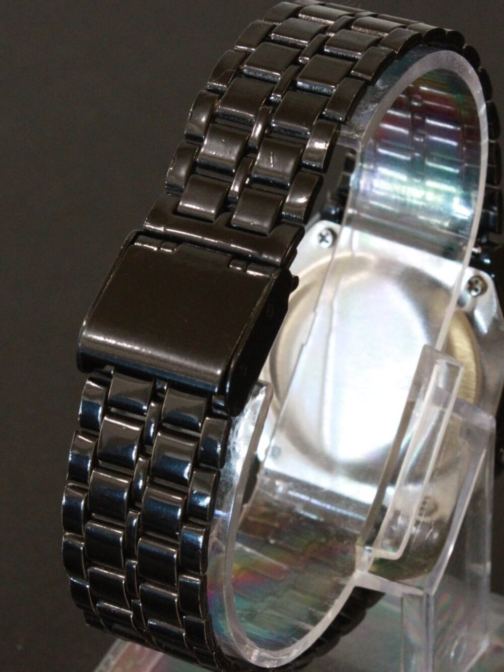 Retro Style Digital Watch Metal Case Bracelet Back light, Stopwatch, Day, Date - Picture 8 of 11